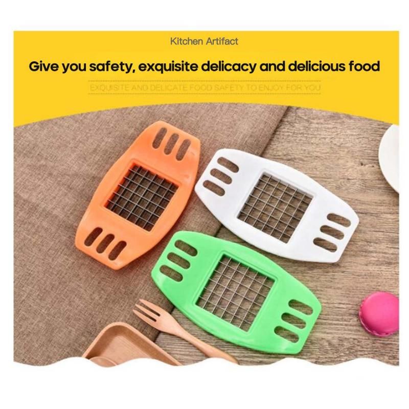 (1pc Green)New Potato Chip Cutter In Strips French Fries Tools Multi-function Slicing Potato Machine Practical Kitchen Diy Gadgets JIN