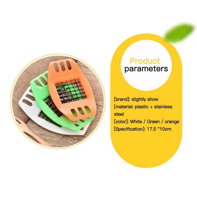 (1pc Green)New Potato Chip Cutter In Strips French Fries Tools Multi-function Slicing Potato Machine Practical Kitchen Diy Gadgets JIN