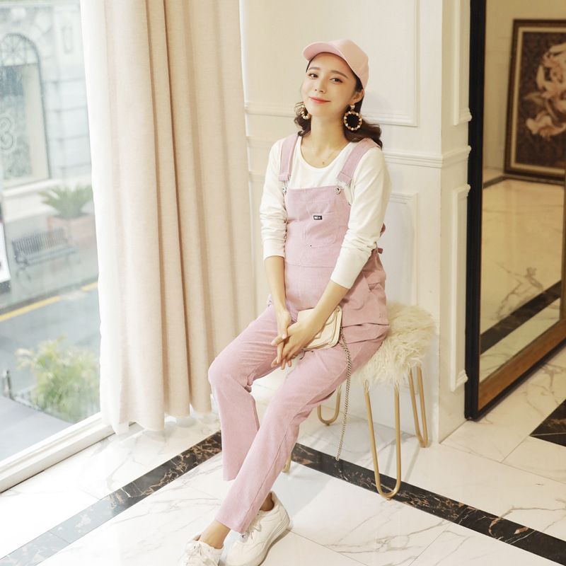 New Jumpsuit Maternity Pants Long Corduroy Pregnancy Clothes For Pregnant Women