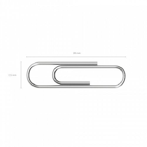 Paper Clips Metal Galvanized  (WHOLESALE  5 PACKETS) 28, 33, 50 Mm (box Of 100 Pieces)