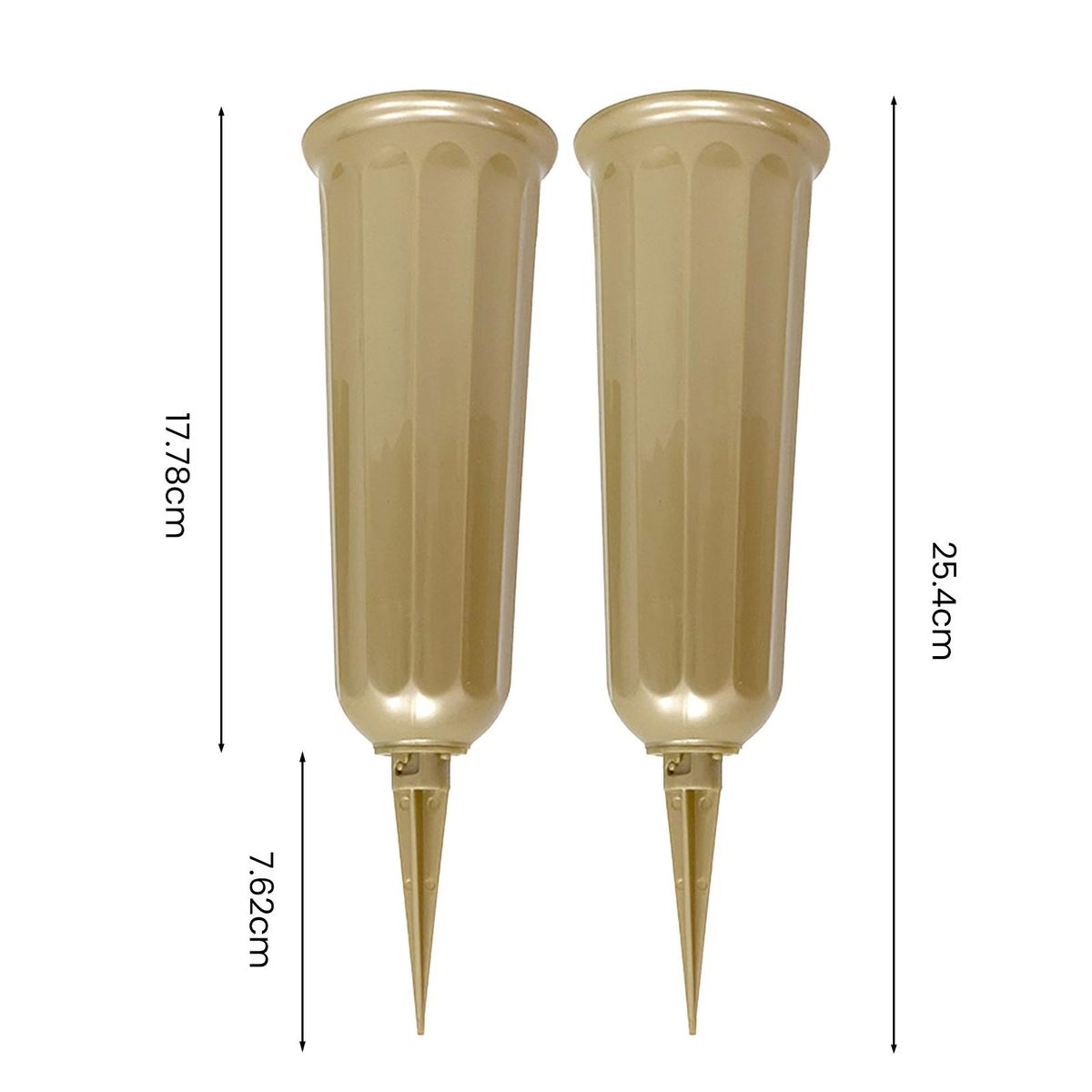 Memorial Flower Arrangements Cemetery Vases Golden