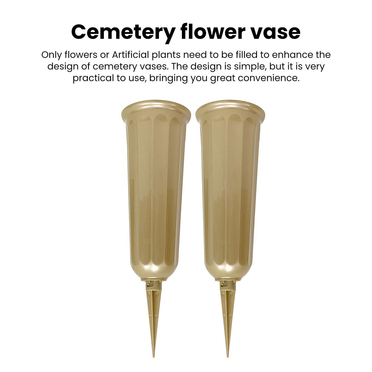 Memorial Flower Arrangements Cemetery Vases Golden