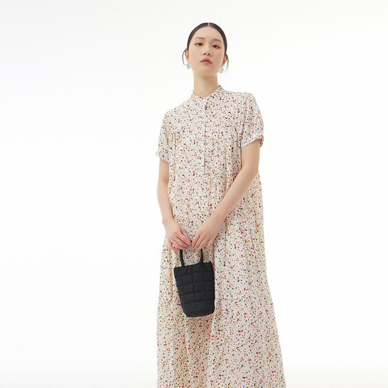 Spring 2023 new large women's printed skirt loose and thin temperament floral dress 5392-11