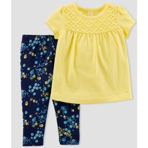 Baby Girl's Floral 2pc Pant Set