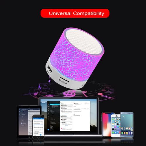 Led Bluetooth Speakers Wireless Portable Mini Hands Free Speaker - Pink
