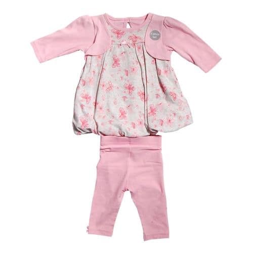 Baby Girls' Mock Cardigan Puffball Set