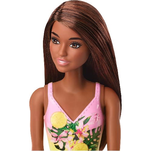 Barbie Doll Brunette Wearing Swimsuit GHW39