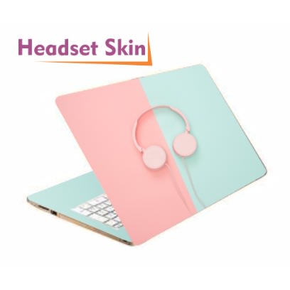 Laptop Headset Skin - Pink/ Blue