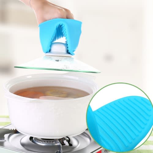 2pcs Cooking Grips Silicone Pot Holder -Blue