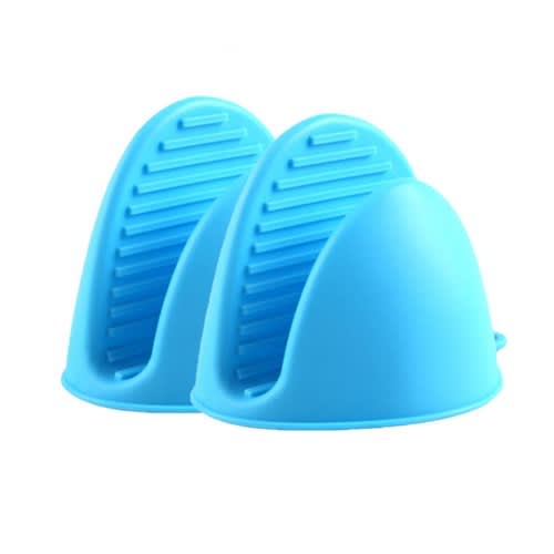 2pcs Cooking Grips Silicone Pot Holder -Blue