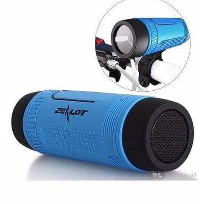 S1 Sport Bluetooth Speaker with FM Radio & Touch Light - Blue