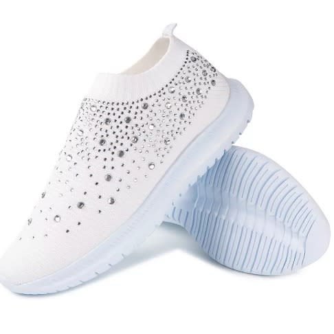 Ladies Casual  Sneakers - White