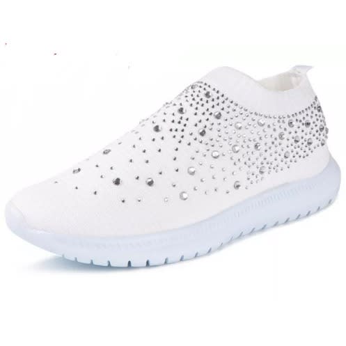 Ladies Casual  Sneakers - White