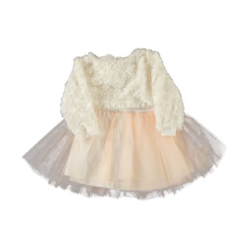Baby Girl Dress With Fur Bulero Salmon
