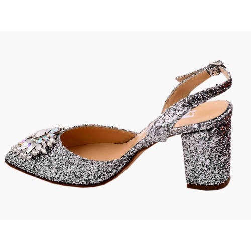 Luxury Silver Shoe And Bag