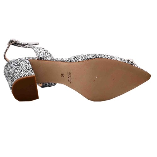 Luxury Silver Shoe And Bag