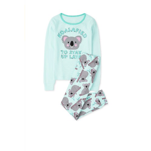 Girls Koalafied Cutie Cotton Snug Fit Pyjamas Sleepwear