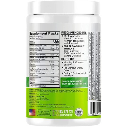 Usn Amino Stim Eaas - Essential Amino Acids + Energy - 125mg Caffeine - 6g Essential Amino - 10.05oz