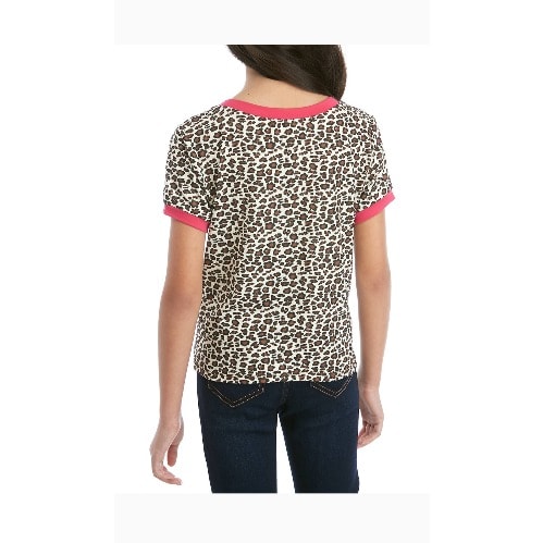 Girl's Influencer Leopard Flip Sequin Knot Tie Top