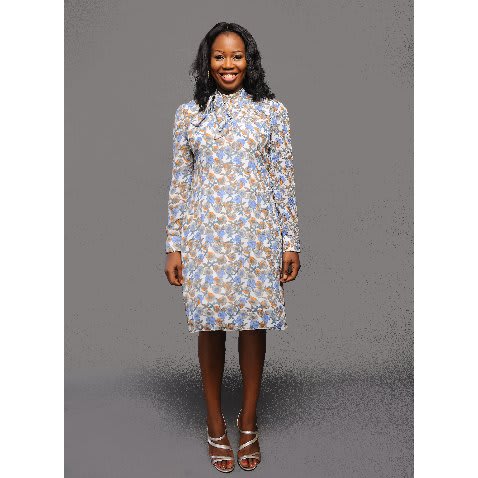 High Neck Tie Dress