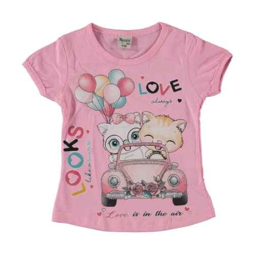 Girl T-shirt Love Always Look Pink