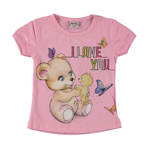 Girl T-shirt I Love You Pink