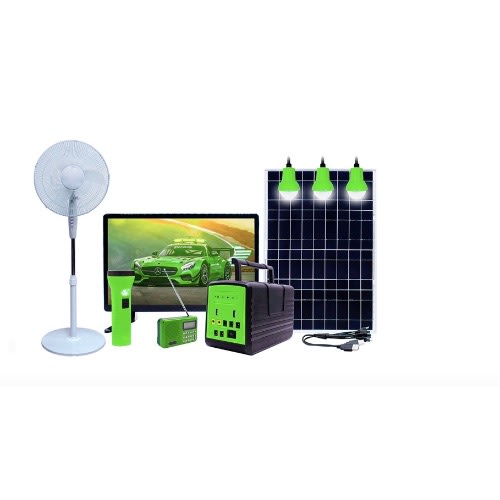 Mini Off-grid Solar Home System - Green & Black