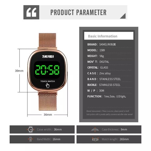 Women Touch Watch - Rose Gold