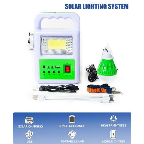 Solar Home Lighting System With 1 Piece - 3W Super Bright Smds Bulb