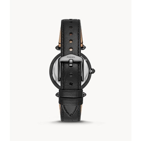 Lyric Three-hand Black Leather Watch