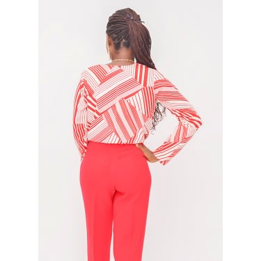 Overlap V Chest Blouse