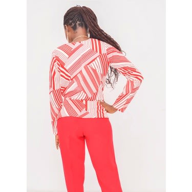 Overlap V Chest Blouse