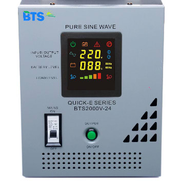 BTS Energy Quick E 2.0KVA 24V Inverter with Selectable Depth of Discharge Button