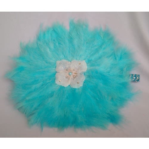 Alexie's  -  Bridal Hand Fan - Sky Blue