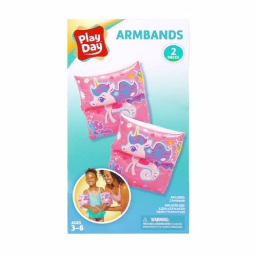 Inflatable Kids Swimming Arm Band Floater- Pink Sea Unicorn