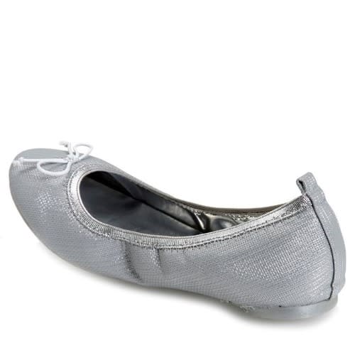 Girls Shimmering High Quality Ballet Dance Shoe- Silver