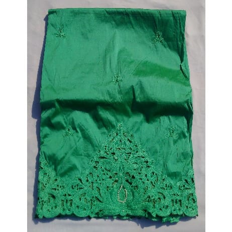 7 Yards Embroidered & Beaded Indian Lace George with Blouse - Mint Green