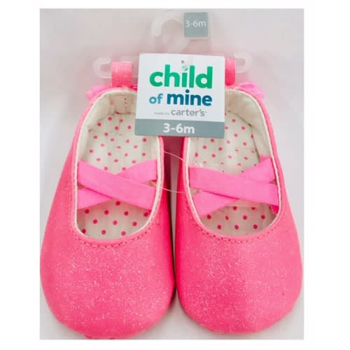Child Of Mine  Mary Jane  Baby Girl Sparkle Pink Shoe