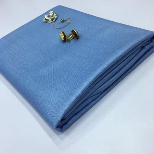 Sky blue Cashmere & Wool Men's Native Senator- 4 Yards