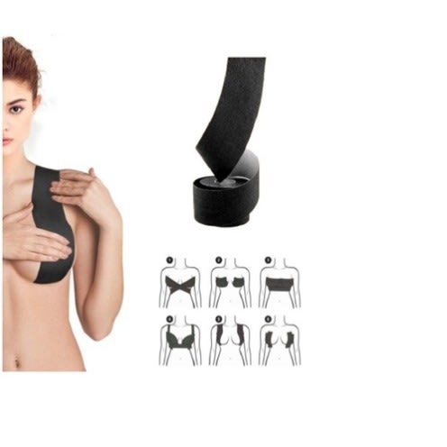 Zagiman - Instant Breast Lift Push Up Bra Adhesive- Black