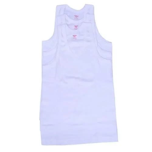 Yarrison Kids Singlet For Boys - White - 3-in-1