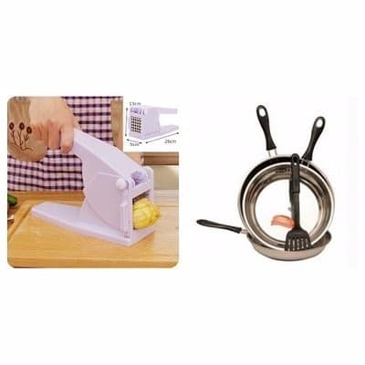Potato Cutter+Free 4 Set Frying Pan