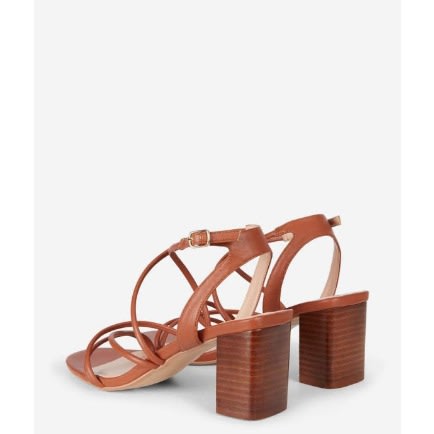 ‘saigon’ Block Heel Sandals - Tan