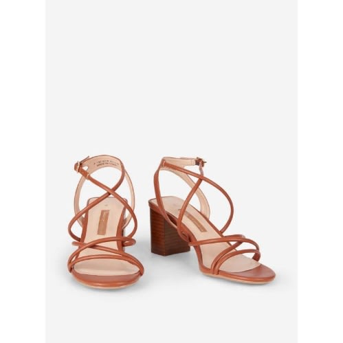 ‘saigon’ Block Heel Sandals - Tan