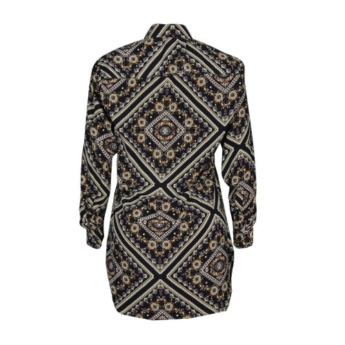 Hem Print Female Vintage Shirt