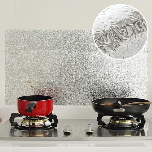 Self Adhesive Oil-proof Waterproof Stickers Aluminum Foil - 61cm * 10m