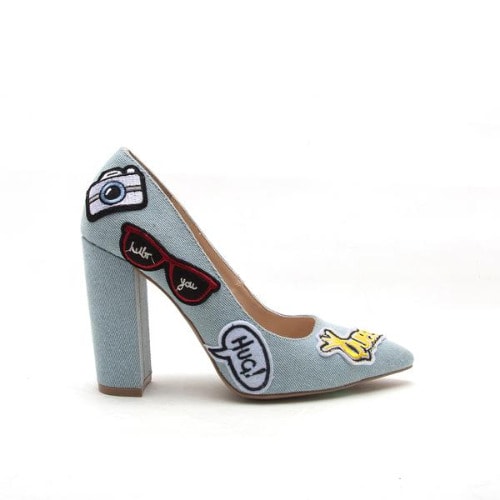 Ladies Signal-21 Denim Pumps - Light Blue