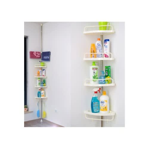 Toilet Bathroom Corner Shelf Storage Rack- 4 Tier. 185cm-310cm