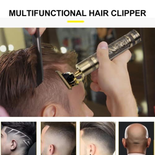Professional Men Rechargeable Cordless Hair Clippers - Lcd Display