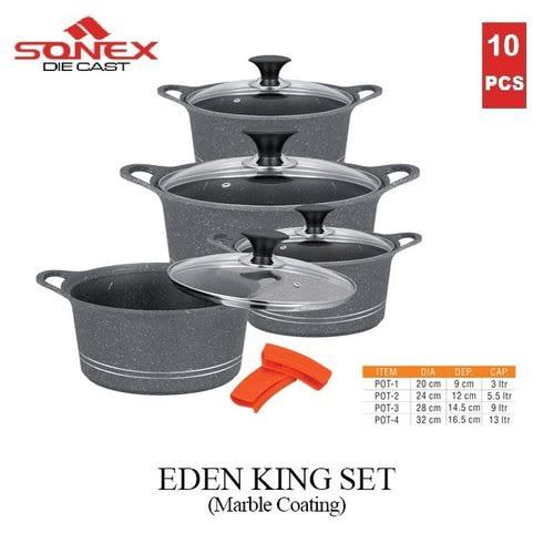 Eden King Cookware Set - Die Cast Marble Coating